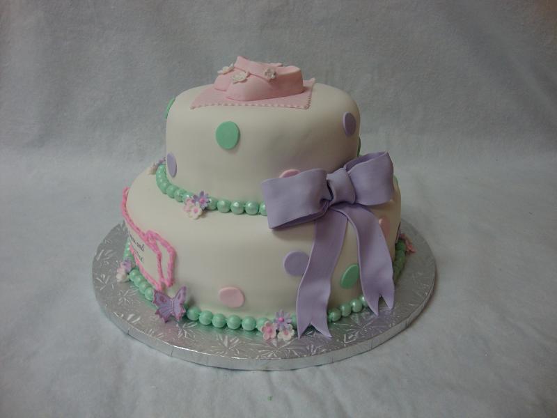  Belly Cake Baby Shower on This Is A Lovely Baby Girl Shower Cake Covered In Fondant And